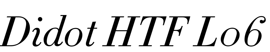 Didot HTF L06 Light Ital Yazı tipi ücretsiz indir